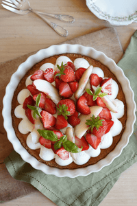 Peach and Strawberry Cream Tart