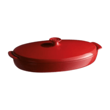 Emile Henry USA Oval Covered Baker / Fish Steamer Oval Covered Baker / Fish Steamer Ovenware Emile Henry USA = Burgundy Product Image 1