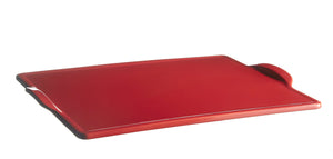 Emile Henry USA Rectangular Pizza Stone Rectangular Pizza Stone On The Barbeque Emile Henry = Burgundy 