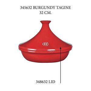 Emile Henry USA Tagine - Replacement Lid Tagine - Replacement Lid Replacement Parts Emile Henry 3.7 Qt = Burgundy 