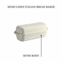 Emile Henry USA Italian Bread Loaf Baker - Replacement Body Italian Bread Loaf Baker - Replacement Body Replacement Parts Emile Henry = Linen  Product Image 2