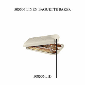 Emile Henry USA Baguette Baker - Replacement Lid Baguette Baker - Replacement Lid Replacement Parts Emile Henry = Linen 