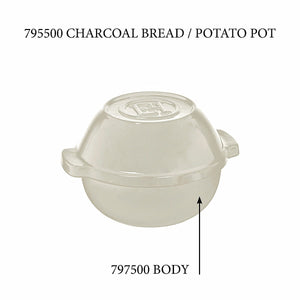 Emile Henry USA Bread / Potato Pot - Replacement Body Bread / Potato Pot - Replacement Body Replacement Parts Emile Henry = Charcoal 