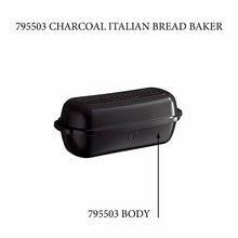 Emile Henry USA Italian Bread Loaf Baker - Replacement Body Italian Bread Loaf Baker - Replacement Body Replacement Parts Emile Henry = Charcoal  Product Image 3