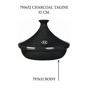 Emile Henry USA Tagine - Replacement Body Tagine - Replacement Body Replacement Parts Emile Henry 3.7 Qt = Charcoal 