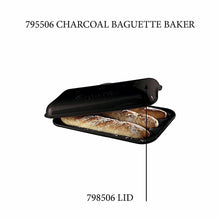 Emile Henry USA Baguette Baker - Replacement Lid Baguette Baker - Replacement Lid Replacement Parts Emile Henry = Charcoal  Product Image 3