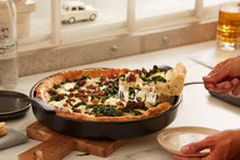 Emile Henry USA Deep Dish Pizza Pan Deep Dish Pizza Pan On The Barbeque Emile Henry = Charcoal Product Image 3