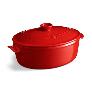 Emile Henry USA Oval Dutch Oven Oval Dutch Oven Cookware Emile Henry 6.3 quart = Burgundy 